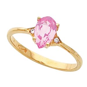 Ring Mounting for Pear Shape Gemstone Solitaire