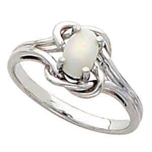 Ring Mounting for Oval Cabochon Gemstone