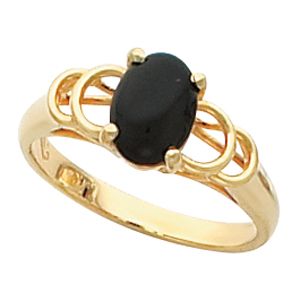 Ring Mounting for Oval Cabochon Gemstone 
