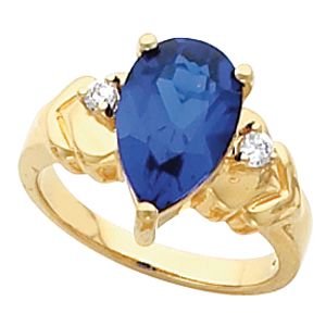 Ring Mounting for Pear Shape Gemstone 