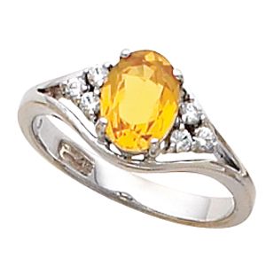 Ring Mounting for Oval Gemstone 