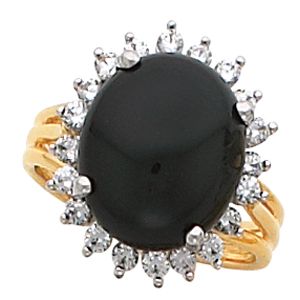 Ring Mounting for Oval Cabochon Gemstone 