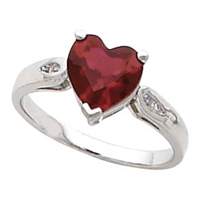 Ring Mounting for Heart-Shape Gemstone