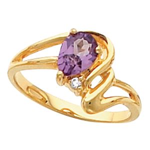 Ring Mounting for Pear Shape Gemstone 