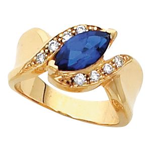 Ring Mounting for Marquise Gemstone