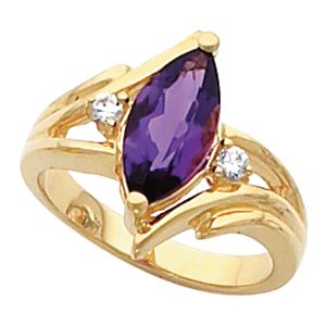 Ring Mounting for Marquise Gemstones