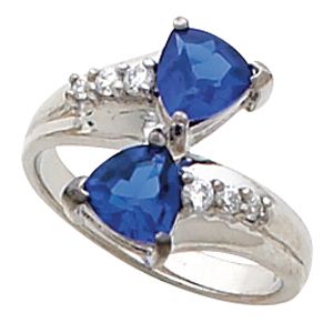 Ring Mounting for Trillion Shape Gemstone 