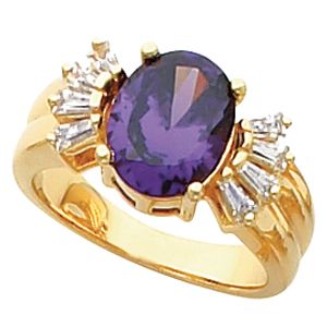 Ring Mounting for Oval Gemstone 