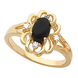 Ring Mounting for Oval Cabochon or Faceted Gemstone 