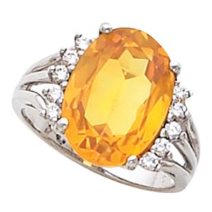 Ring Mounting for Oval Gemstone 