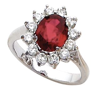 Ring Mounting for Oval Gemstone 