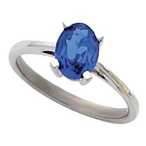 Ring Mounting for Oval Gemstone Solitaire