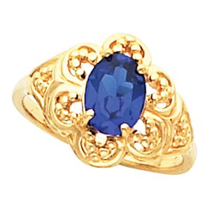Ring Mounting for Oval Gemstone Solitaire