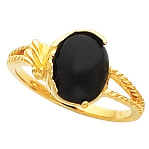 Ring Mounting for Oval Cabochon Gemstone Solitaire