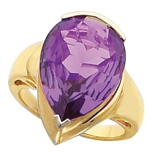 Ring Mounting for Pear Shape Gemstone 