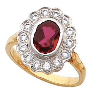Bezel-Set Ring Mounting for Oval Gemstone