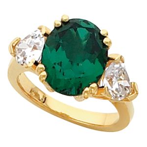 Ring Mounting for Oval Gemstone 
