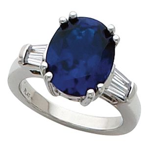 Ring Mounting for Oval Gemstone 