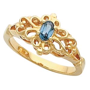 Ring Mounting for Oval Gemstone Solitaire