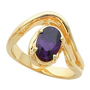 Ring Mounting for Oval Gemstone 