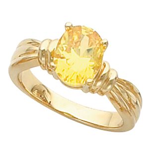 Ring Mounting for Oval Gemstone Solitaire