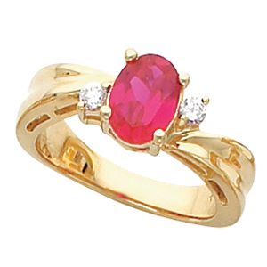 Ring Mounting for Oval Gemstone