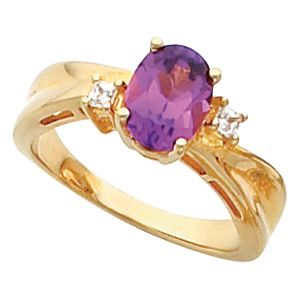 Ring Mounting for Oval Gemstone 