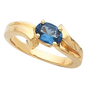 Ring Mounting for Oval Gemstone Solitaire