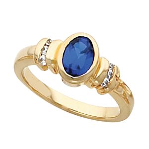 Bezel-Set Ring Mounting for Oval Gemstone