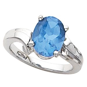 Ring Mounting for Oval Gemstone Solitaire