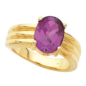 Ring Mounting for Oval Gemstone Solitaire