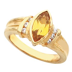 Ring Mounting for Marquise Gemstone