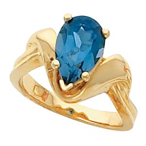 Ring Mounting for Pear Shape Gemstone 