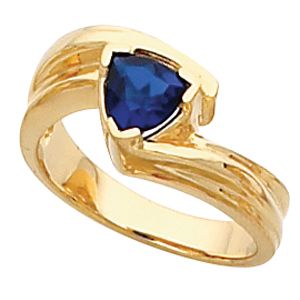 Ring Mounting for Trillion Shape Gemstone 