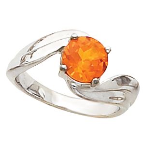 Bypass Swirl Ring Mounting for Round Gemstone Solitaire