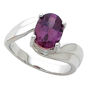 Ring Mounting for Oval Gemstone Solitaire