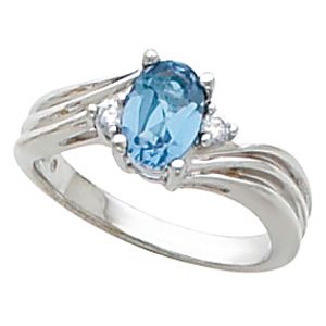Ring Mounting for Oval Gemstone 