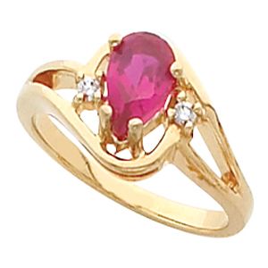 Ring Mounting for Pear Shape Gemstone 