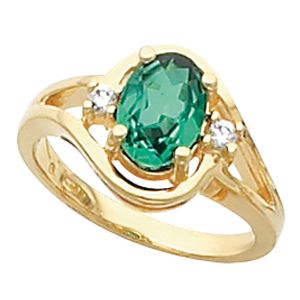 Ring Mounting for Oval Gemstone 