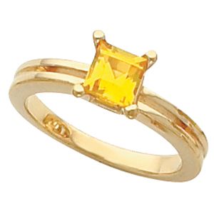 Solitaire Ring Mounting for Princess - Cut Gemstone