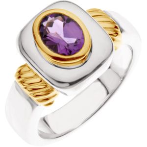 Bezel-Set Ring for Oval Gemstone