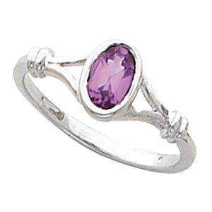 Bezel-Set Ring Mounting for Oval Gemstone Solitaire