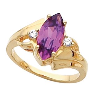 Ring Mounting for Marquise Gemstones