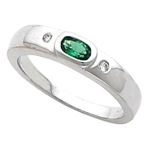 Bezel-Set Ring Mounting for Oval Gemstone