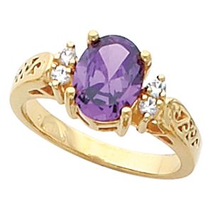 Ring Mounting for Oval Gemstone 