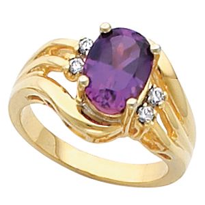 Ring Mounting for Oval Gemstone 