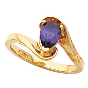 Ring Mounting for Pear Shape Gemstone 