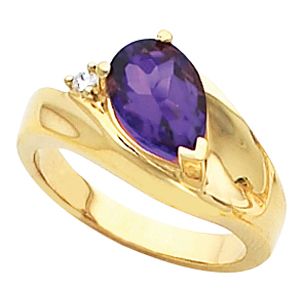 Ring Mounting for Pear Shape Gemstone 