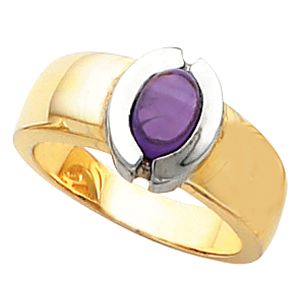 Bezel-Set Ring Mounting for Oval Gemstone Solitaire