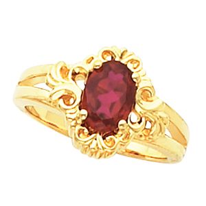 Ring Mounting for Oval Gemstone Solitaire